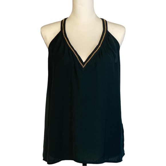 H & M Conscious Collection Racerback Tank Size 4 Green Festival Date Night - Picture 2 of 7